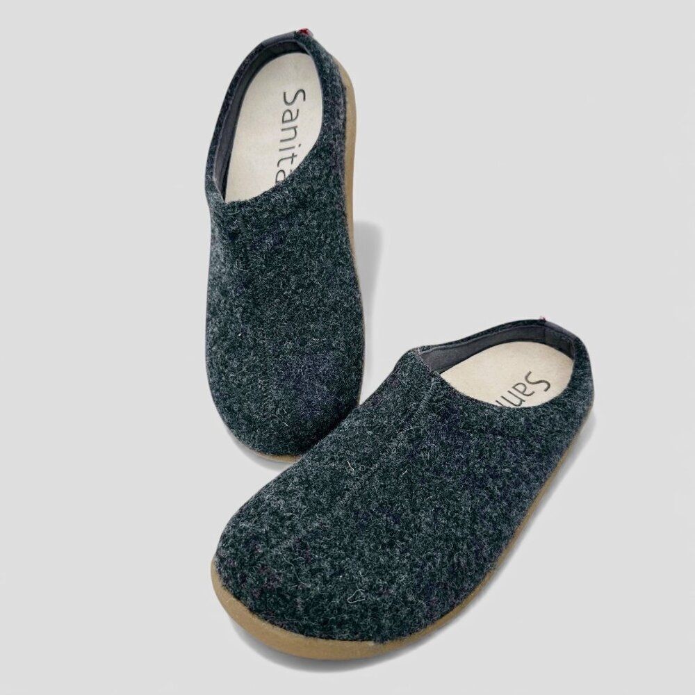 Sanita $149 Lodge Supportive Slide Unisex Wool Felt Slipper EU 40 Indoor Outdoor